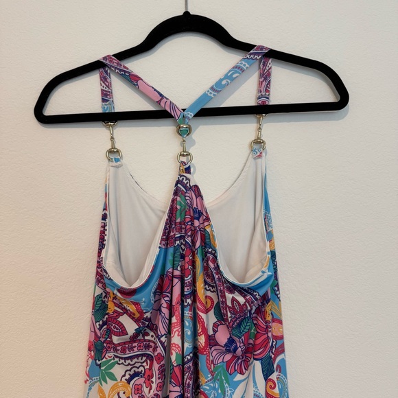 Boston Proper Paisley Print Tank Short Dress - Picture 7 of 8